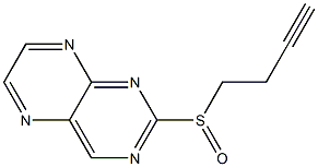 2-(3-Butynylsulfinyl)pteridine Structure