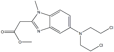 5-[Bis(2-chloroethyl)amino]-1-methyl-1H-benzimidazole-2-acetic acid methyl ester,,结构式