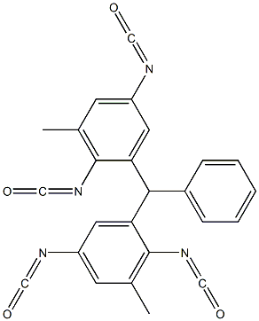 Bis(2,5-diisocyanato-3-methylphenyl)phenylmethane 结构式