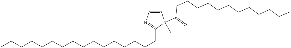 2-ヘキサデシル-1-メチル-1-トリデカノイル-1H-イミダゾール-1-イウム 化学構造式