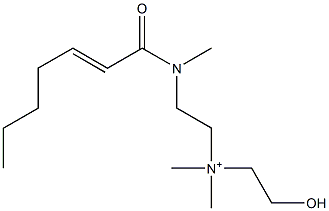 2-[N-(2-Heptenoyl)-N-methylamino]-N-(2-hydroxyethyl)-N,N-dimethylethanaminium,,结构式