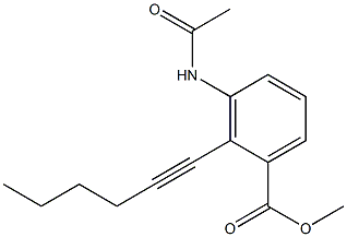 3-Acetylamino-2-(1-hexynyl)benzoic acid methyl ester