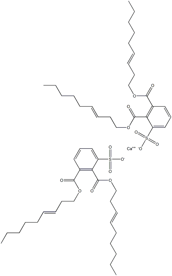 Bis[2,3-di(3-nonenyloxycarbonyl)benzenesulfonic acid]calcium salt Struktur