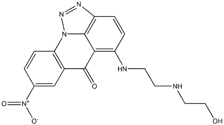 5-[2-(2-ヒドロキシエチルアミノ)エチルアミノ]-8-ニトロ-6H-[1,2,3]トリアゾロ[4,5,1-de]アクリジン-6-オン 化学構造式