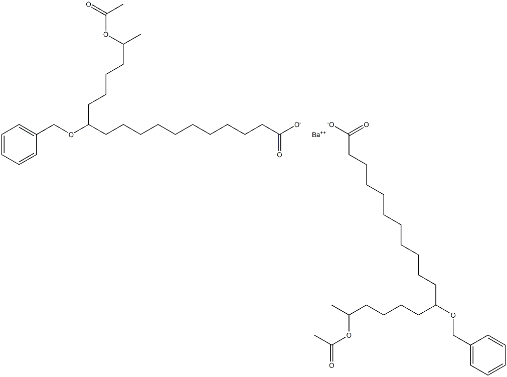 Bis(12-benzyloxy-17-acetyloxystearic acid)barium salt|