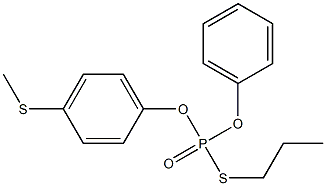 Thiophosphoric acid S-propyl O-phenyl O-[4-(methylthio)phenyl] ester 结构式