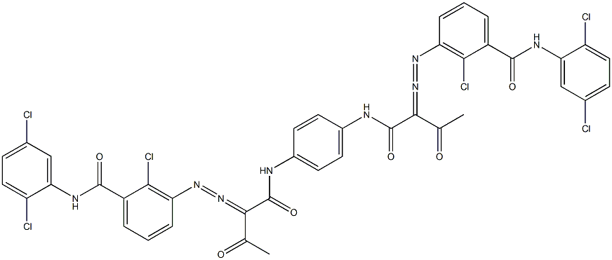 3,3'-[1,4-Phenylenebis[iminocarbonyl(acetylmethylene)azo]]bis[N-(2,5-dichlorophenyl)-2-chlorobenzamide] Struktur