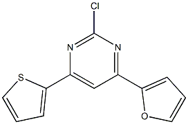 2-Chloro-4-(2-furanyl)-6-(2-thienyl)pyrimidine,,结构式
