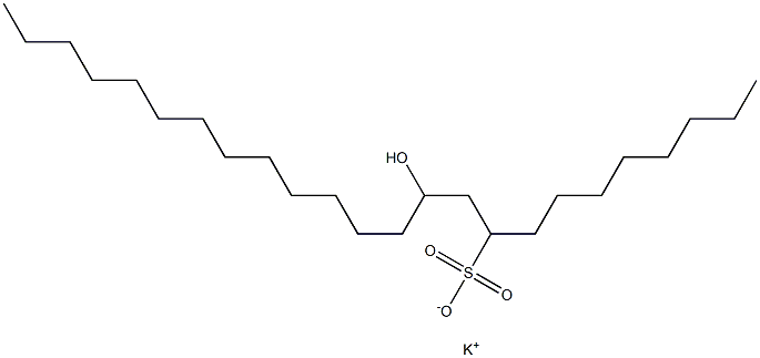11-ヒドロキシテトラコサン-9-スルホン酸カリウム 化学構造式