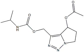 3-(Isopropylcarbamoyloxymethyl)-4-acetoxy-5,6-dihydro-4H-pyrrolo[1,2-c][1,2,3]triazole Structure