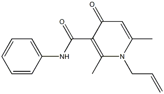 1-(2-Propenyl)-1,4-dihydro-2,6-dimethyl-N-phenyl-4-oxopyridine-3-carboxamide 结构式