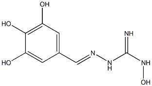 1-[[3,4,5-Trihydroxybenzylidene]amino]-3-hydroxyguanidine Structure