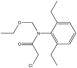N-クロロアセチル-N-エトキシメチル-2,6-ジエチルアニリン 化学構造式