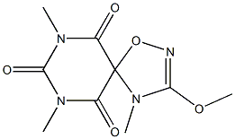 3-メトキシ-4,7,9-トリメチル-1-オキサ-2,4,7,9-テトラアザスピロ[4.5]デカ-2-エン-6,8,10-トリオン 化学構造式