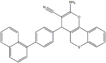 2-Amino-4-[4-(1-naphtyl)phenyl]-4H,5H-[1]benzothiopyrano[4,3-b]pyran-3-carbonitrile