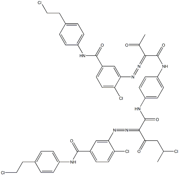 3,3'-[2-(1-Chloroethyl)-1,4-phenylenebis[iminocarbonyl(acetylmethylene)azo]]bis[N-[4-(2-chloroethyl)phenyl]-4-chlorobenzamide]