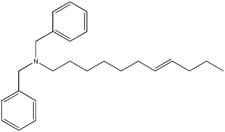 (7-ウンデセニル)ジベンジルアミン 化学構造式