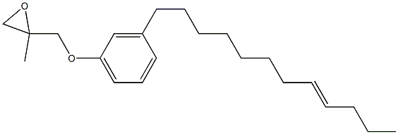 3-(8-ドデセニル)フェニル2-メチルグリシジルエーテル 化学構造式