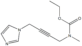 N-メチル-N-[4-(1H-イミダゾール-1-イル)-2-ブチニル]カルバミド酸エチル 化学構造式