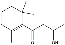 2-ヒドロキシ-4-(2,6,6-トリメチル-1-シクロヘキセン-1-イル)-4-ブタノン 化学構造式