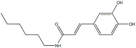 (E)-N-Hexyl-3-(3,4-dihydroxyphenyl)propenamide Structure