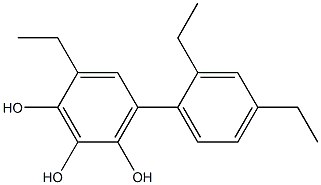 4-Ethyl-6-(2,4-diethylphenyl)benzene-1,2,3-triol 结构式