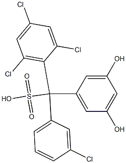 (3-Chlorophenyl)(2,4,6-trichlorophenyl)(3,5-dihydroxyphenyl)methanesulfonic acid