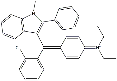  N-[4-[(2-Chlorophenyl)(1-methyl-2-phenyl-1H-indol-3-yl)methylene]-2,5-cyclohexadien-1-ylidene]-N-ethylethanaminium