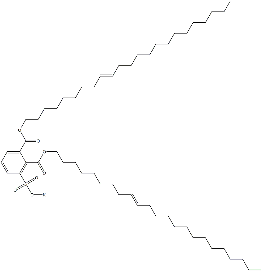 3-(Potassiosulfo)phthalic acid di(9-tricosenyl) ester,,结构式