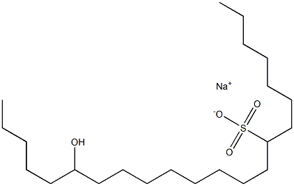 17-ヒドロキシドコサン-8-スルホン酸ナトリウム 化学構造式