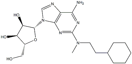 2-[N-(2-Cyclohexylethyl)-N-methylamino]adenosine Structure