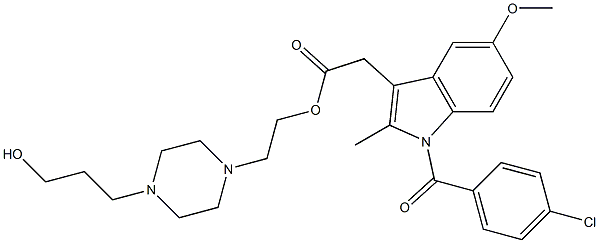 1-(4-Chlorobenzoyl)-5-methoxy-2-methyl-1H-indole-3-acetic acid 2-[4-(3-hydroxypropyl)-1-piperazinyl]ethyl ester