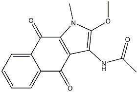 N-[(4,9-Dihydro-1-methyl-4,9-dioxo-2-methoxy-1H-benz[f]indol)-3-yl]acetamide Struktur