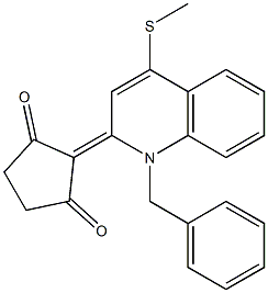 1,2-Dihydro-1-benzyl-4-methylthio-2-(2,5-dioxocyclopentylidene)quinoline|