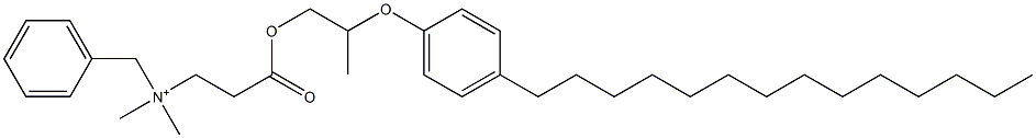 N,N-Dimethyl-N-benzyl-N-[2-[[2-(4-tetradecylphenyloxy)propyl]oxycarbonyl]ethyl]aminium Struktur