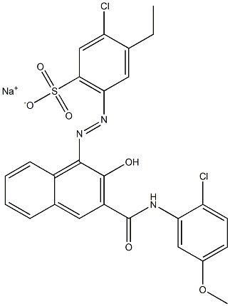 3-Chloro-4-ethyl-6-[[3-[[(2-chloro-5-methoxyphenyl)amino]carbonyl]-2-hydroxy-1-naphtyl]azo]benzenesulfonic acid sodium salt