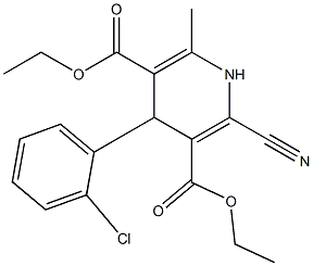 4-(2-Chlorophenyl)-2-cyano-6-methyl-1,4-dihydropyridine-3,5-dicarboxylic acid diethyl ester