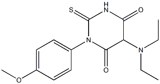 5-(Diethylamino)-1-(p-methoxyphenyl)-2-thioxo-2,3-dihydropyrimidine-4,6(1H,5H)-dione,,结构式