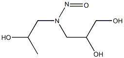 3-[(2-ヒドロキシプロピル)ニトロソアミノ]-1,2-プロパンジオール 化学構造式