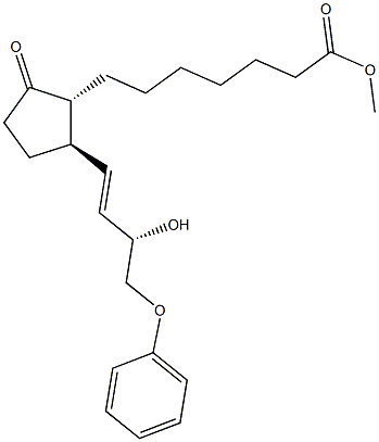 (13E,15S)-15-Hydroxy-9-oxo-16-phenoxy-17,18,19,20-tetranorprost-13-en-1-oic acid methyl ester Structure