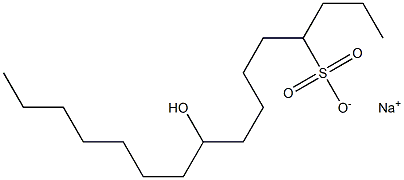 9-ヒドロキシヘキサデカン-4-スルホン酸ナトリウム 化学構造式