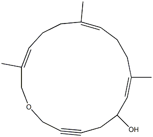 (3E,7E,11E)-3,7,11-Trimethyloxacycloheptadeca-3,7,11-trien-15-yn-13-ol|