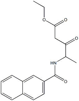 4-(2-Naphthalenylcarbonylamino)-3-oxovaleric acid ethyl ester,,结构式