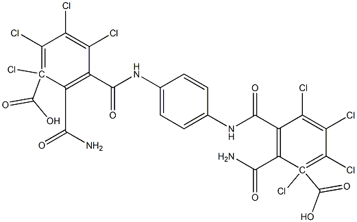 N,N'-(p-Phenylene)bis(3,4,5,6-tetrachlorophthalamidic acid),,结构式