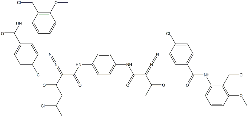 3,3'-[2-(1-Chloroethyl)-1,4-phenylenebis[iminocarbonyl(acetylmethylene)azo]]bis[N-[2-(chloromethyl)-3-methoxyphenyl]-4-chlorobenzamide]