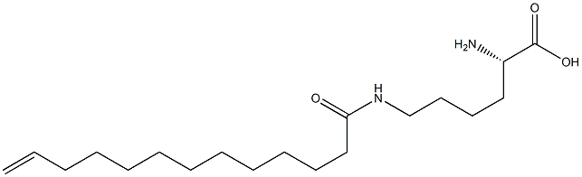 N6-(12-Tridecenoyl)lysine,,结构式