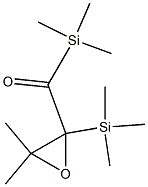 2,2-ジメチル-3-トリメチルシリル-3-トリメチルシリルカルボニルオキシラン 化学構造式