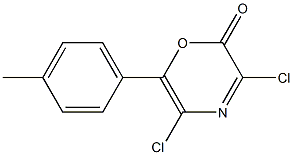 3,5-Dichloro-6-(4-methylphenyl)-2H-1,4-oxazin-2-one Structure
