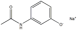 Sodium m-(acetylamino)phenolate Structure