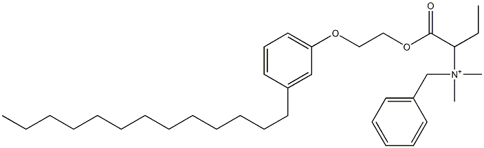 N,N-Dimethyl-N-benzyl-N-[1-[[2-(3-tridecylphenyloxy)ethyl]oxycarbonyl]propyl]aminium 结构式